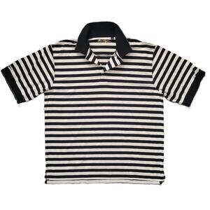 Ben Hogan Men’s XL Striped Polo Shirt Black Beige Mercerized Cotton Golf Classic